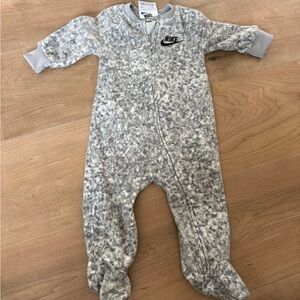 Nike Grey Speckle Baby Footed One-Piece